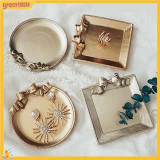 {greensea} ถาดเรซิ่น ประดับโบว์ สไตล์เรโทร สําหรับตกแต่งบ้าน