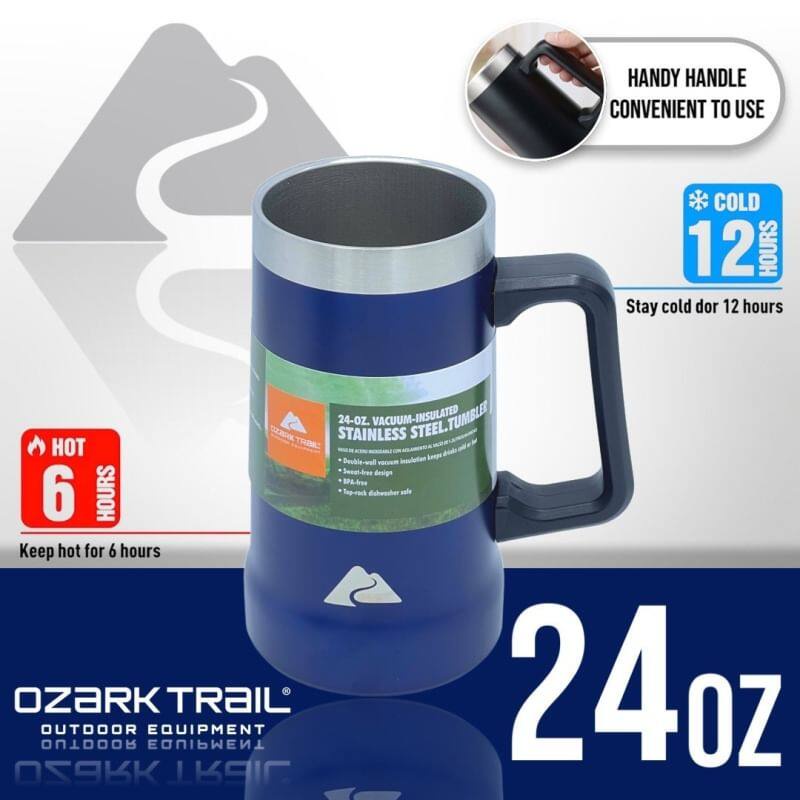 ส่งเร็ว⚡️ Ozark trail handle 24oz แก้วน้ำสแตนเลสเก็บอุณหภูมิมือจับ แบรนดังจากยุโรปรุ่นใหม่ล่าสุด มีห