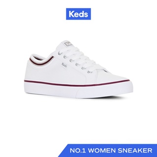 KEDS รองเท้าผ้าใบ แบบผูกเชือก รุ่น JUMP KICK RIB KNIT COLLAR CANV สีขาว ( WF67406 )