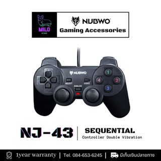 NUBWO NJ-43 จอยเกมส์ จอยเกมส์ PC จอย D-Input Controller สี Black ใช้งานกับระบบ Windows รับประกันศูนย์ 1 ปี 4.9 9 Ratings