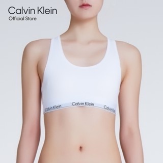 Calvin Klein เสื้อชั้นในผู้หญิง Modern Cotton Bralette รุ่น F3785AD 100 สีขาว