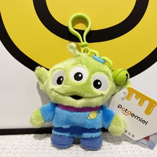 ☎❀ของแท้ Toy Story สัตว์ประหลาดสามตาสามตาเด็กสาวหัวใจตุ๊กตาตุ๊กตาน่ารักกระเป๋าพวงกุญแจจี้ขนาดเล็ก