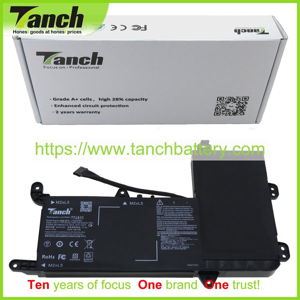 แบตเตอรี่แล็ปท็อป Tanch สำหรับ LENOVO 5B10M33724 L16S4TB0 Legion Y720-15 IKB(80VR00JXGE) IKB(80VR00A