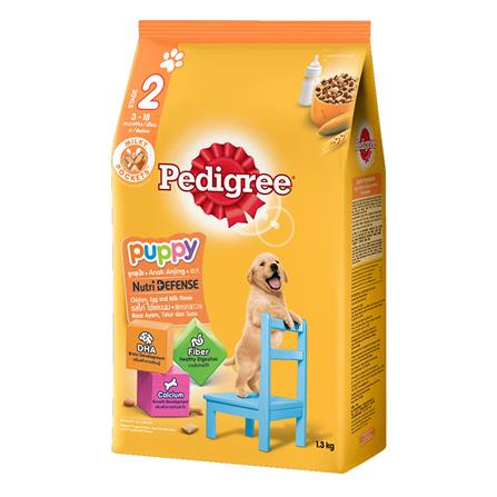 อาหารสุนัข PEDIGREE PUPPY CHICKEN EGG AND MILK 1.3 กก.