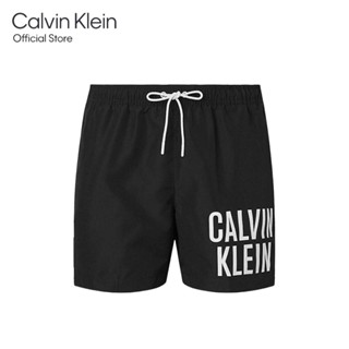 CALVIN KLEIN กางเกงว่ายน้ำผู้ชาย รุ่น KM00739 BEH - สีดำ