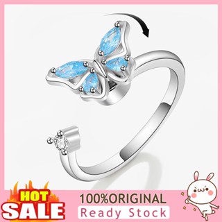 [B_398] Finger Ring Geometric Charming Niche Electroplating Opening Decoration Unfading Rotatable Open Ring Women Jewelry