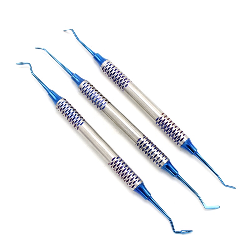 6Pc Dental Composite Resin Filling Spatula Titanium plated Head Resin Filler Set