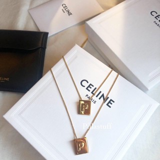พร้อมส่ง❗️แท้100%✨  Celine Signature Alphabet Necklace สร้อยคอ Celine A-P