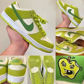 Dunk SB Green Apple รองเท้าผ้าใบลําลอง ข้อสั้น เสริมส้น เข้ากับทุกการแต่งกาย สไตล์เรโทร สําหรับผู้ชาย และผู้หญิง นักเรียน