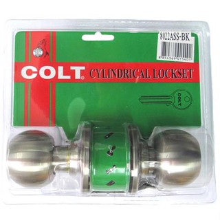 ลูกบิดห้องน้ำ COLT 3022 BK/SS หัวกลม สีสเตนเลส