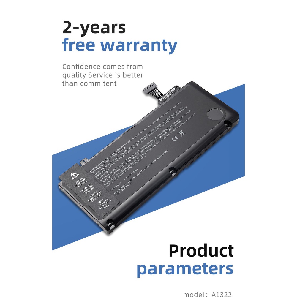 SUOZHAN แบตเตอรี่ A1322สำหรับ Apple MacBook Pro 13 "2009 2010 2011 2012 MB991LL /A MB990LL /A MB990J A1322 MD101 MD314