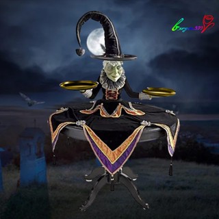 【AG】Halloween Witch Tray Multi-purpose Realistic Reusable Anti-fade Delicate Festival Resin Crafts Halloween Desktop Witch Server