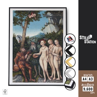 โปสเตอร์ตกแต่งผนัง ลาย Lucas Cranach สำหรับแต่งห้อง/บ้าน ภาพวาดศิลปะวินเทจใหญ่ๆ