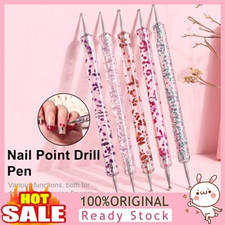 [B_398] 5Pcs/Set Nail Pen Long Lifespan Easy to Acrylic Double-Head Nail Art Drawing Liner for Beauty