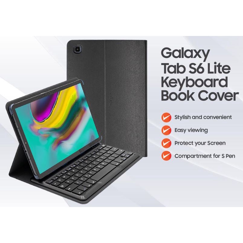 พร้อมส่งเคสคีย์บอร์ดแท้100% Targus Keyboard Cover for Samung Galaxy Tab S6 Lite (TH - EN)- Original