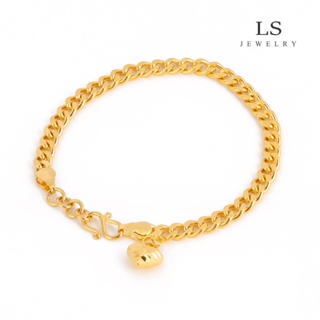 LS สร้อยข้อมือแฟชั่นที่เรียบง่าย 18K สร้อยข้อมือทองผู้หญิงบุคลิกภาพสาวเครื่องประดับ 510B