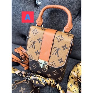 สินค้าพร้อมส่ง กระเป๋า LV… สวยหรูแบบมีระดับ  พร้อมโบ สายสะพาย งานกล่องแพคซีน ขนาด 7*14*17cm.