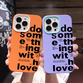 เคสโทรศัพท์มือถือ ซิลิโคน ลายตัวอักษร 3 in 1 สําหรับ iPhone 14Promax 13 12 11 7Plus 7 X Xs Max XR