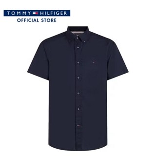 Tommy Hilfiger เสื้อเชิ้ตผู้ชาย รุ่น MW0MW31382 DW5 - สีกรมท่า