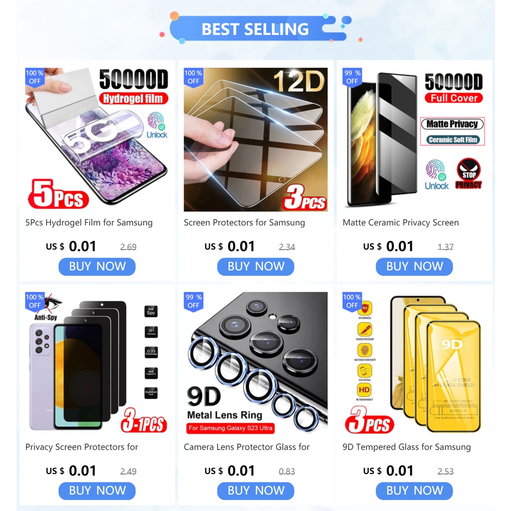 ฟิล์มไฮโดรเจลกันรอยหน้าจอ สําหรับ Samsung S21 S23 S22 Ultra S8 S9 S10 Plus S21FE Galaxy Note 20Ultra 10 9 8 Plus S10E - รูปที่ 5