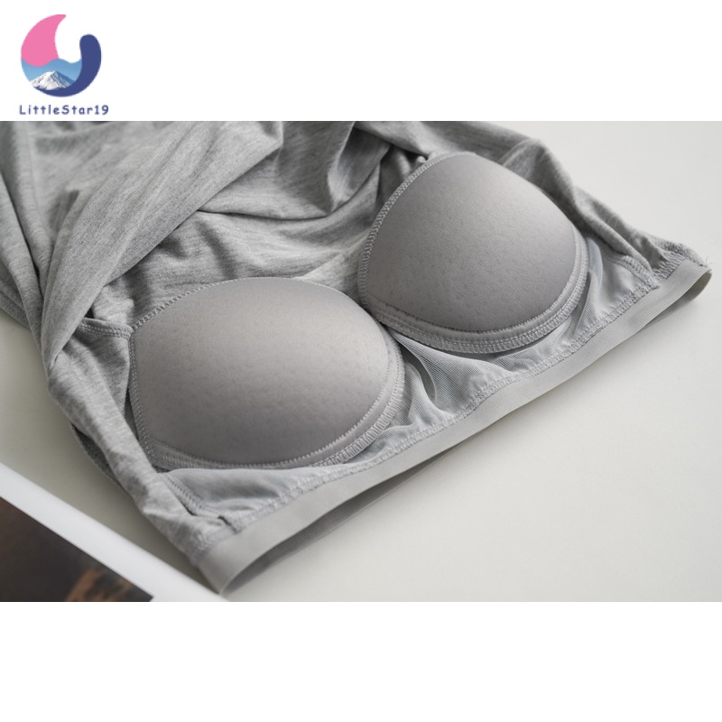 women เสื้อนอน ผ้าเด้ง มีฟองน้ำ ไม่โชว์จุก ใส่สบายมาก รุ่น ชุดนอนผู้หญิง - รูปที่ 7