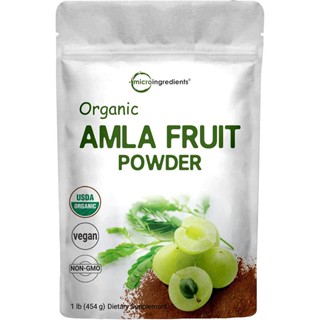 ส่งตรงถึงสหรัฐ ไมโคร ส่วนผสม ผงมะยมอินทรีย์ Amla ผงวิตามินซี ภูมิคุ้มกันสุขภาพ 454g#โกโก้ ld#อาหารเสริม