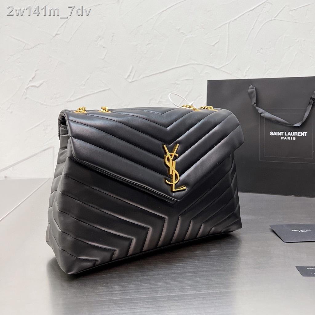 ♀❡✢✹☢✢Ysl V Grid Messenger Bags Crossbody Chain Shoulder Fashion (with box