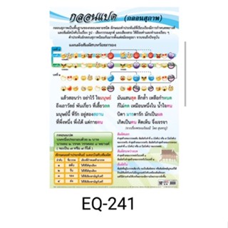 กลอนแปด  EQ 241  โปสเตอร์สื่อการสอน หุ้มพลาสติก ขนาด 50 * 70 cm