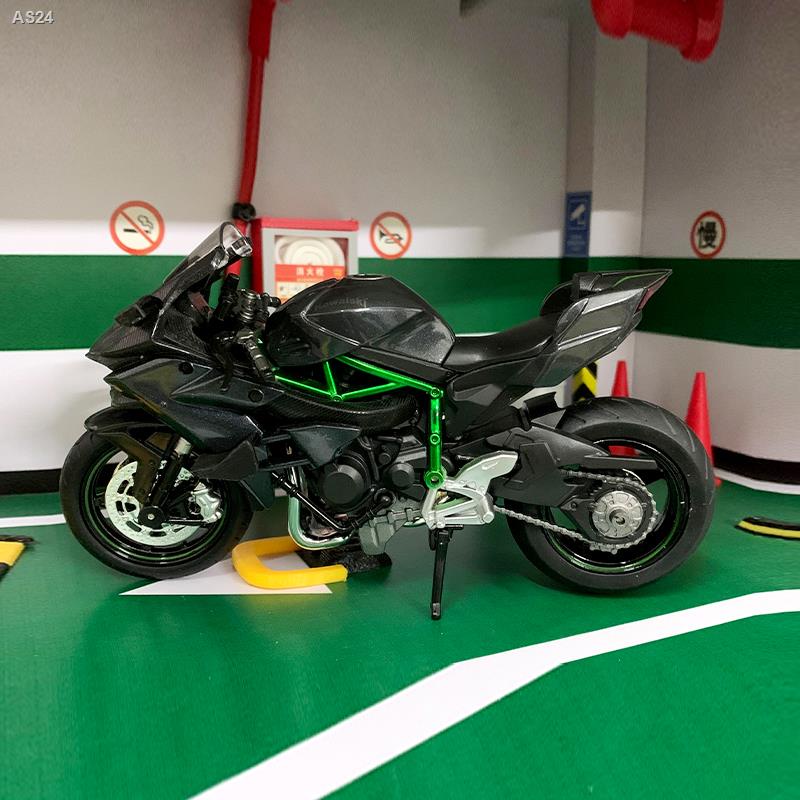 1/12 ล้อแม็ก KAWASAKI Ninja H2R รถจักรยานยนต์รุ่นโลหะ Diecast สีดำ Ninja H2R รถมอเตอร์ไซด์คอลเลกชันของเล่นจำลอง