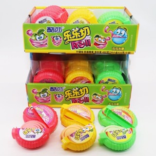 ลูกอม#Kusa Lele Cut Bubble Roll Candy เด็ก Nostalgic รสผลไม้ที่มีสีสัน Bubble Gum ขนมขบเคี้ยวสำหรับเด็กขายส่ง