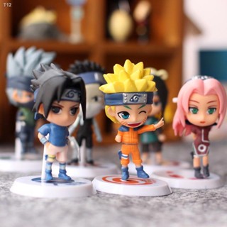 12 Pcs/Lot  Q Version NARUTO Figure Sasuke Kakashi Itachi Gaara Jiraiya Figurine Toy 7CM