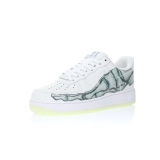 Nike Air Force 1 Low 07 "White/Skeleton" รองเท้าผ้าใบลำลองแบบคลาสสิกต่ำสุด "Green Foot Bone X-ray