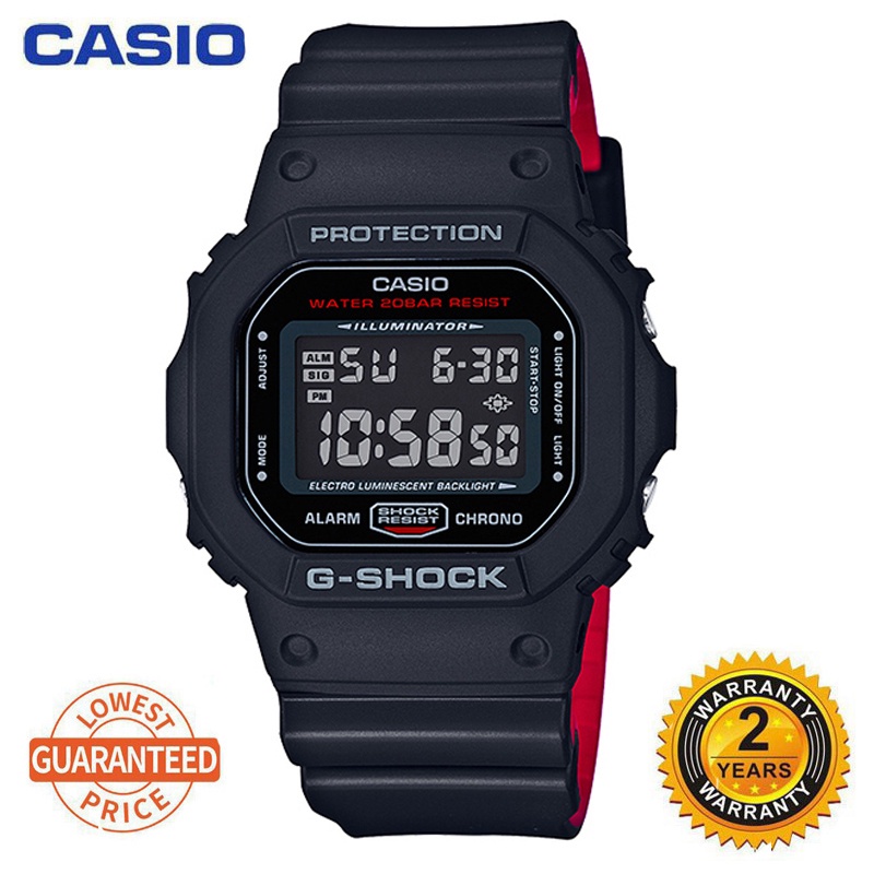 ขายร้อนG-Shock Dw-5600 GA100 นาฬิกาผู้ชายกีฬานาฬิกาสีดําสีม่วง GA-100CM-8A แยม