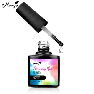 Monja ยาทาเล็บเจล UV LED ไล่โทนสีน้ํา 8 มล. สําหรับร้านเสริมสวย blooming gradient transparency gel