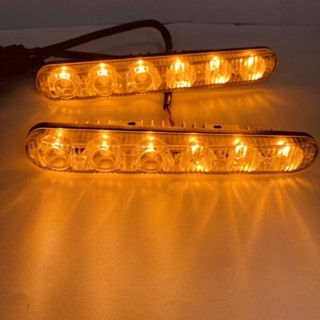 LED 6ดวง เดย์ไลท์หรี่เลี้ยว วิ่ง หรี่ขาว-เสี้ยวส้ม