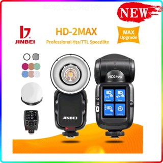 JINBEI ชุด HD2MAX TTL 8000วินาทีไฮสปีดแบตเตอรี่ลิเธียม Speedlite กล้องแฟลชสำหรับ Canon Nikon Sony Fuji Olympus Pentax พา