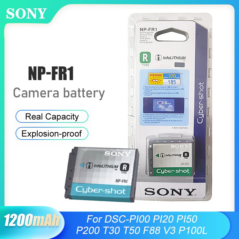 Sony NP-FR1 NP FR1 NPFR1 1220มิลลิแอมป์ชั่วโมงแบตเตอรี่กล้อง DSC P100 P200 P120 T30 G1 V3 T50 P100L 