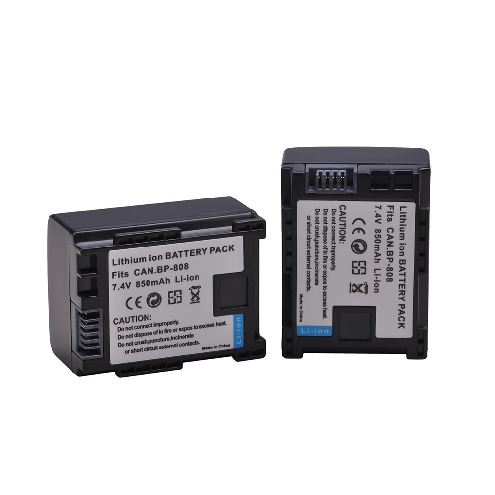 Tectra 2Pcs BP808 HF100E BP 808แบตเตอรี่สำหรับ CANON HG31 XA10 HF20 HFS200 HG20 HG21 BP-808แบตเตอรี่