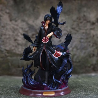 [รุ่นคุณภาพสูง]Figure Naruto Akatsuki Organization Uchiha Itachi Crow Temple Itachi พระเจ้าอะนิเมะมือรุ่น GK ตกแต่งรูปปั