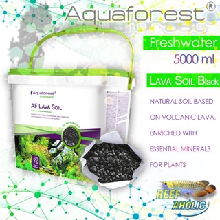 Aquaforest Freshwater Lava Soil Black 5 L  หินภูเขาไฟ ลาวาสีดำ จากธรรมชาติ 100 % เหมาะสำหรับปูพื้นตู้ปลาสวยงาม ตู้ไม้น้ำ