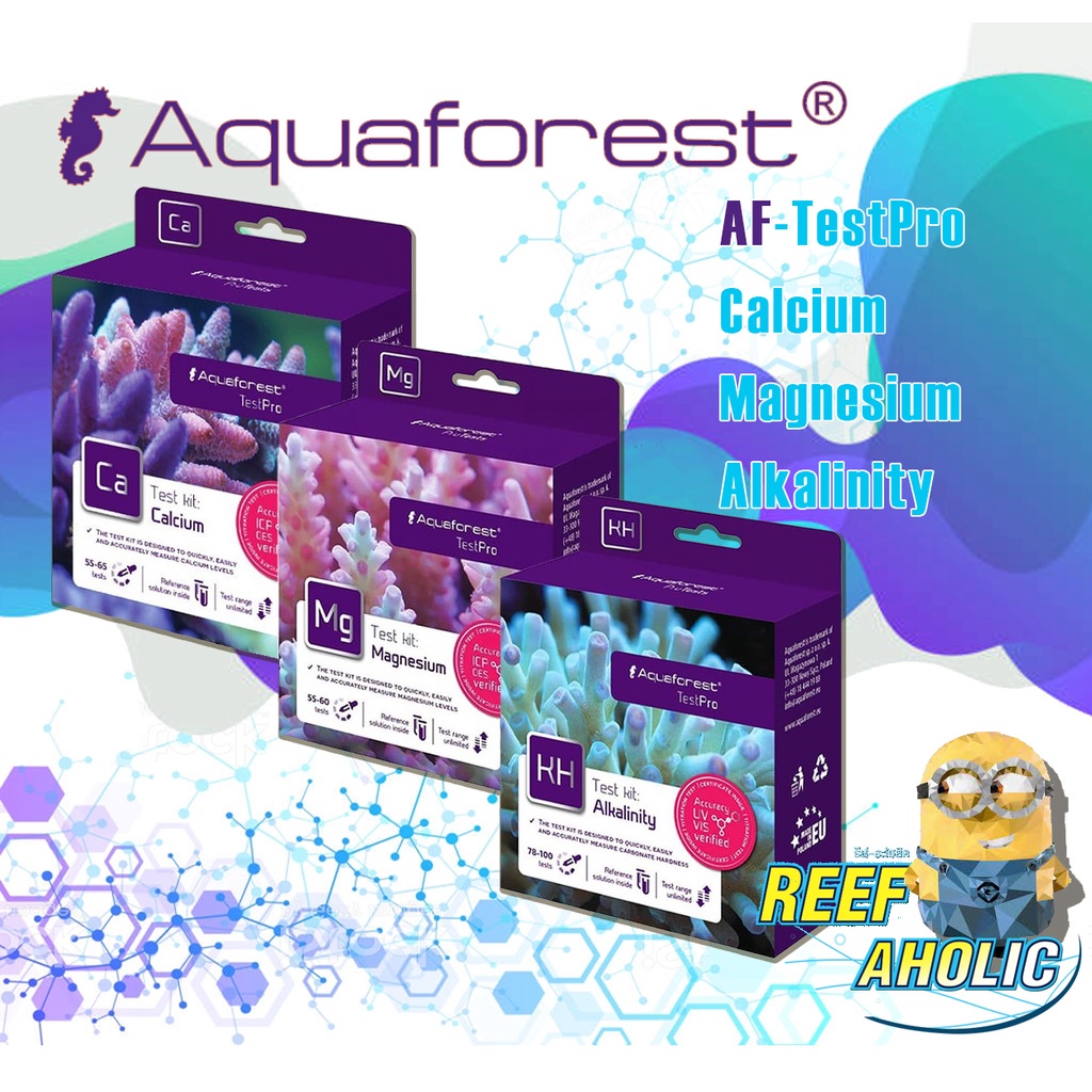 Aquaforest Test Pro Calcium / Alkaline / Magnesium ชุดเทสแบบแยกชุด ฉายเดี่ยว พร้อมจะวัดกันแล้วรึยัง