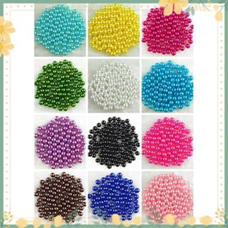 500Pcs 6mm อะคริลิคกลมไข่มุกทรงกลม DIY Craft ทำลูกปัดแบบหลวม ๆ