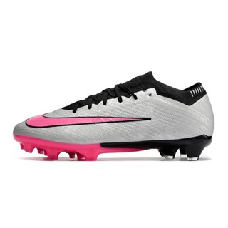 Nike Assassin 15th Generation รองเท้าฟุตบอล FG กันน้ํา สีเทา สีชมพู