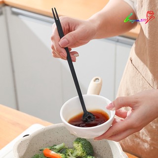 【AG】2Pcs Stirring Spoons Food Grade Eco-friendly Heat-Resistant Dual Head Application Long PP Material 2