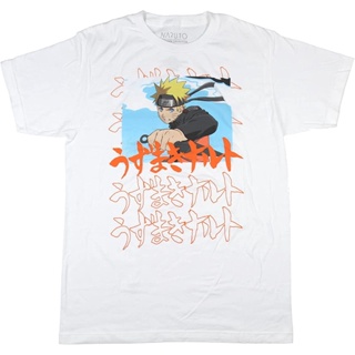 Naruto Shippuden Naruto Uzumaki In Action Orange Kanji T-shirt