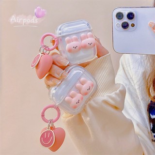 เคสหูฟัง แบบนิ่ม ลายการ์ตูนกระต่ายน่ารัก สําหรับ airpods 1 2