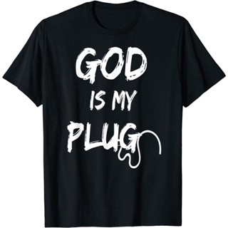 God Is My Plug Saying Is The Source Of Jesus ​​love Faith Hope T-shirt : เสื้อผ้า รองเท้า และเครื่องประดับ