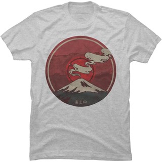 Design By Humans Mens Fuji By Againstbound T-shirt - - : เสื้อผ้า รองเท้า และเครื่องประดับ