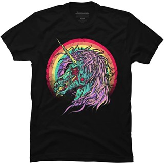 เสื้อยืด Zombie Unicorn สำหรับผู้ชาย Design By Humans โดย Ricomambo - - : เสื้อผ้า รองเท้า และเครื่องประดับ