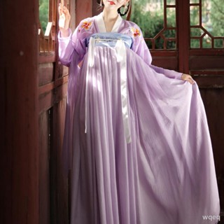 เสื้อผ้าผู้หญิง Hanfu [Fangchenyu] Hanfu Women s True Chest-length Ruskirt Embroidery Daily Fresh Suit Summer Style